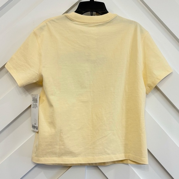 NWT Lululemon Relaxed Fit Cotton Graphic Jersey Tee Size 2 In Butter Cream - Picture 2 of 6